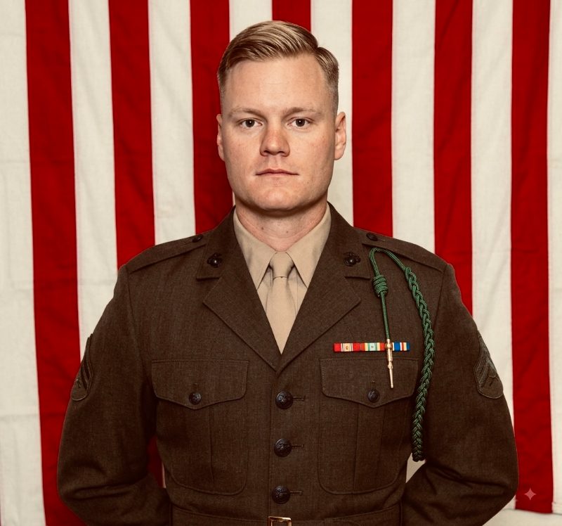 Jason W. Voelke in United States Navy dress uniform